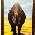 Rhino pastel painted / rinoceronte pintado a pastel